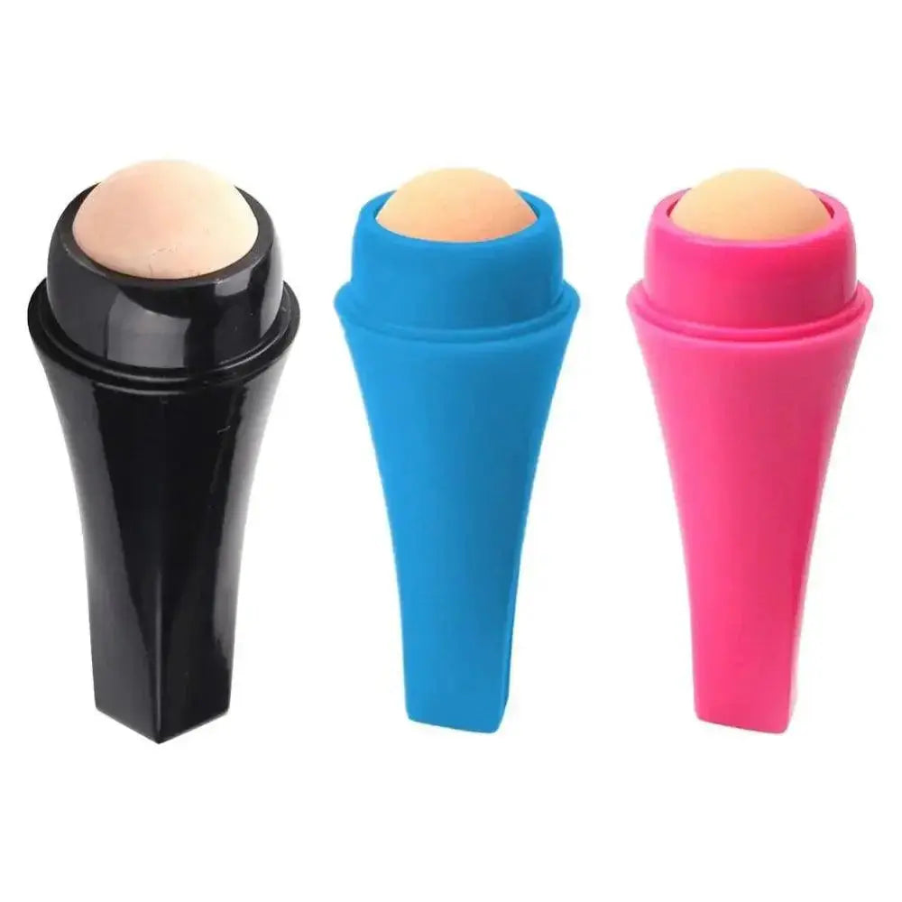 Natural Reusable Oil-Resistant Facial Roller, Oil Control Rolling Stone Makeup Face Skin Care Tool, Facial Cleansing Oil Absorption Roller Ball, Suitable for Travel, Home, or On-the-Go Facial Massage Gloray